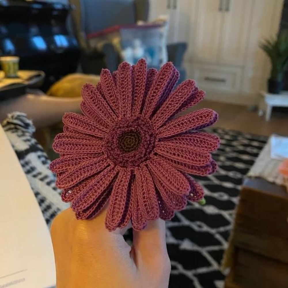 Handmade Crochet Gerbera Flower